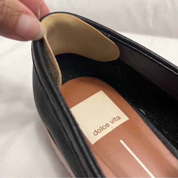 Dolce Vita Black Leather Loafers with Textured Design - Picture 4 of 8